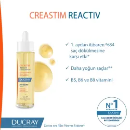 Ducray Creastim Reactiv Lotion - Saç Dökülmesine Karşı Losyon 60ml - 5