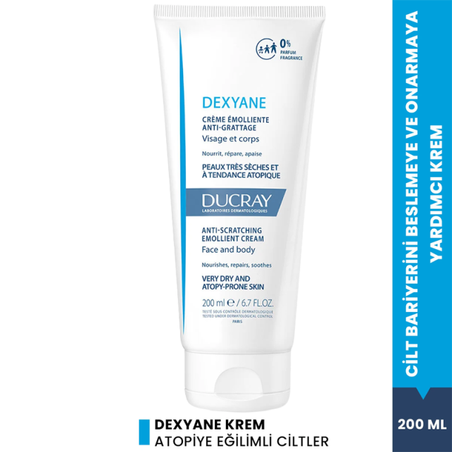Ducray Dexyane Anti Scratching Emollient Cream - Atopi Eğilimli Ciltler İçin Nemlendirici Krem 200ml - 2