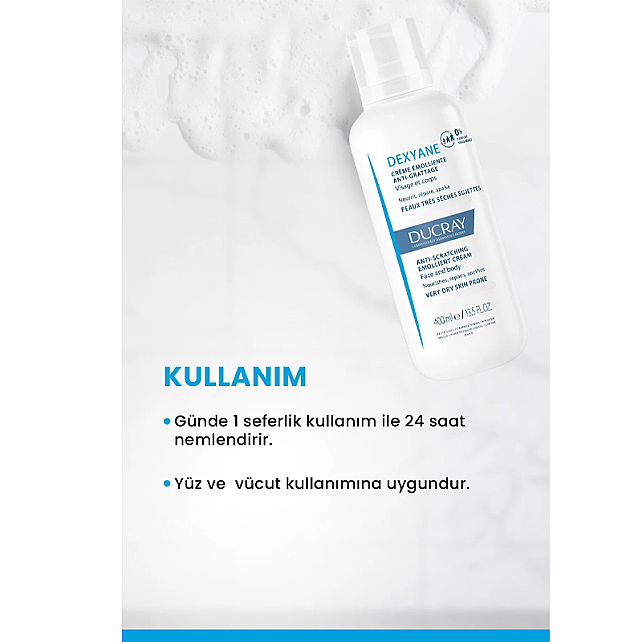 Ducray Dexyane Anti Scratching Emollient Cream - Atopi Eğilimli Ciltler İçin Nemlendirici Krem 400ml - 4