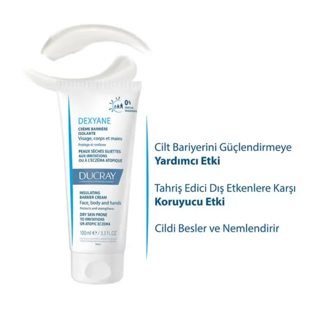 Ducray Dexyane Barrier Cream - Cilt Bariyerini Güçlendirmeye Yardımcı Bakım Kremi 100ml - 2