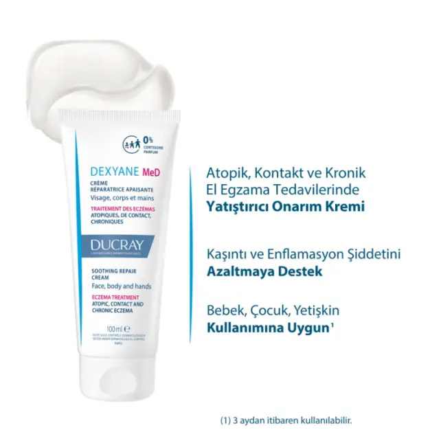 Ducray Dexyane Med Cream - Atopi Eğilimli Ciltler İçin Yatıştırıcı Etkili Bakım Kremi 100ml - 2