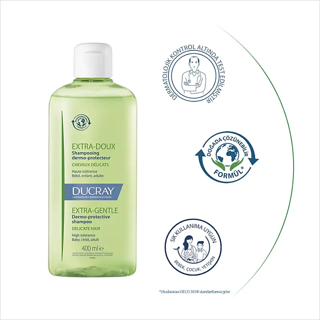 Ducray Extra Doux Shampoo - Günlük Yıkama Şampuanı 400ml - 2