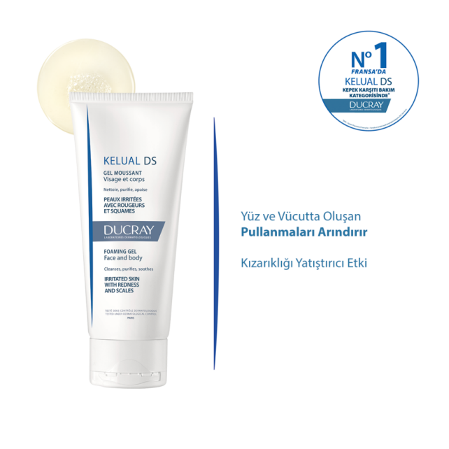 Ducray Kelual DS Foaming Gel - Pullanma Karşıtı Temizleme Jeli 200ml - 3