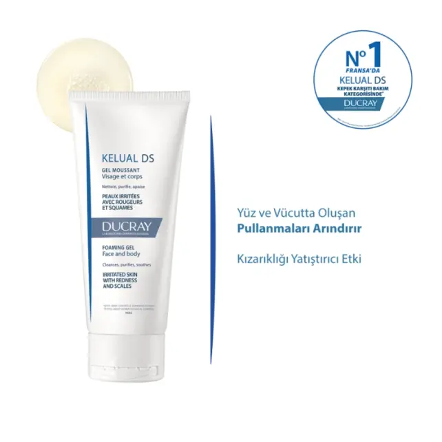 Ducray Kelual DS Foaming Gel - Pullanma Karşıtı Temizleme Jeli 200ml - 3