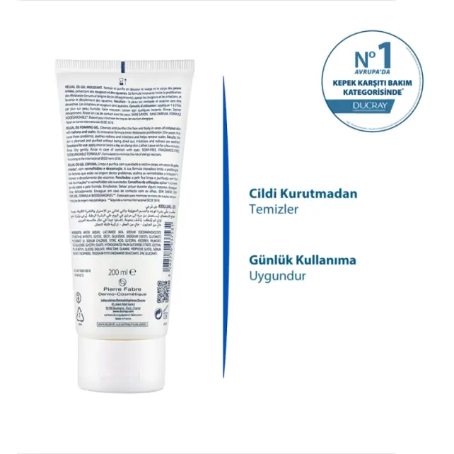 Ducray Kelual DS Foaming Gel - Pullanma Karşıtı Temizleme Jeli 200ml - 4