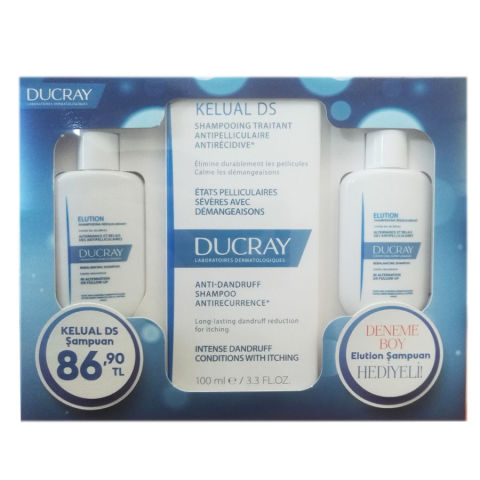 Ducray Kelual Ds Shampooing 100ml & Elution Shampoo 2x30ml Hediye Ducray Kelual Ds Shampooing 100ml & Elution Shampoo 2x30ml Hediye