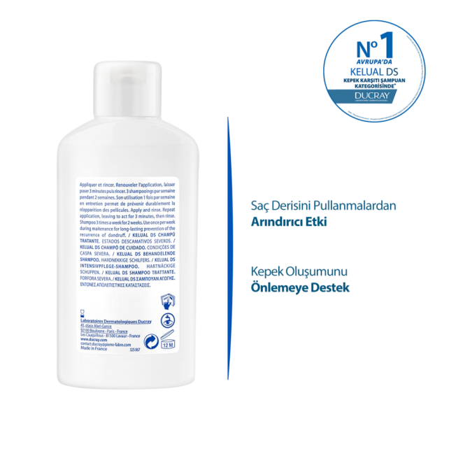 Ducray Kelual DS Treatment Shampoo - Yoğun Kepek Karşıtı Şampuan 100ml - 3