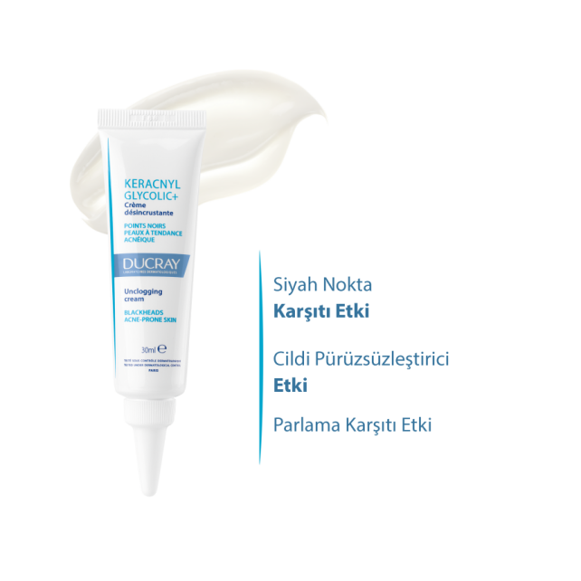 Ducray Keracnyl Glycolic+ Creme Siyah Nokta ve Parlama Karşıtı Bakım Kremi 30ml - 2