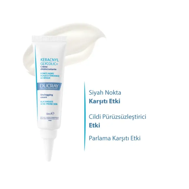 Ducray Keracnyl Glycolic+ Creme Siyah Nokta ve Parlama Karşıtı Bakım Kremi 30ml - 2