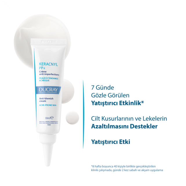 Ducray Keracnyl PP+ Anti Blemish Cream - Yağlı ve Akne Eğilimli Ciltler İçin Bakım Kremi 30ml - 2