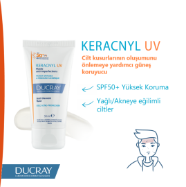 Ducray Keracnyl UV SPF 50+ Anti Blemish Fluid - Yağlı ve Akne Eğilimli Ciltler İçin Güneş Koruyucu 50ml - 4