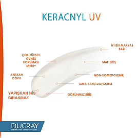 Ducray Keracnyl UV SPF 50+ Anti-Blemish Fluid - Yağlı ve Akne Eğilimli Ciltler İçin Güneş Koruyucu 50ml - 5