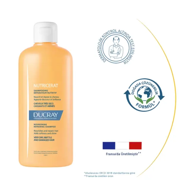 Ducray Nutricerat Shampoo - Yıpranmış Saçlar İçin Bakım Şampuanı 200ml - 5