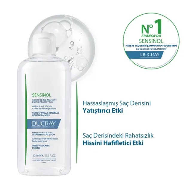 Ducray Sensinol Treatment Shampoo - Saç Bakım Şampuanı 400ml - 3