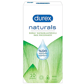 Durex Naturals Kayganlaştırıcılı İnce Prezervatif 10'lu - Durex