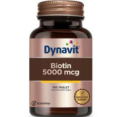 Dynavit Biotin Takviye Edici Gıda 5000mcg/ 100 Tablet - Dynavit