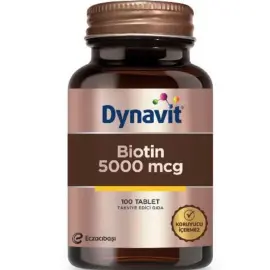 Dynavit Biotin Takviye Edici Gıda 5000mcg/ 100 Tablet - 1
