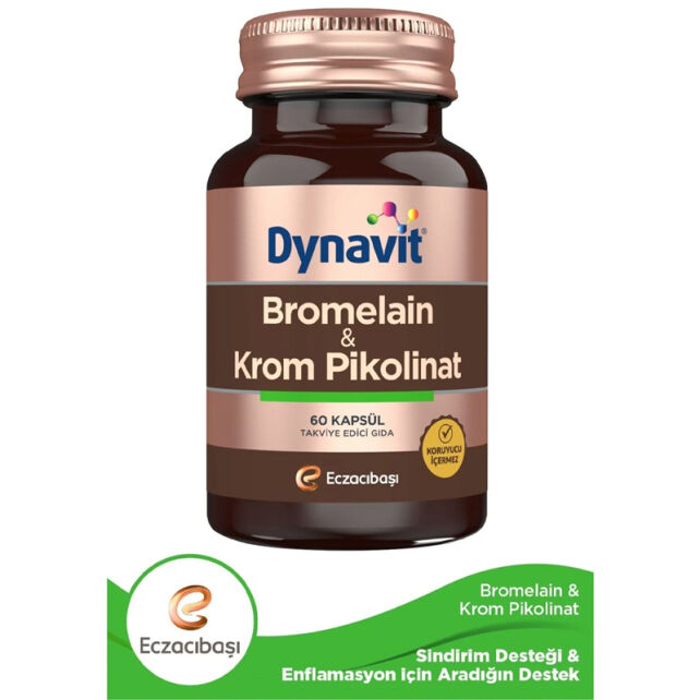 Dynavit Bromelain - Krom Pikolinat Takviye Edici Gıda 60 Kapsül - 2