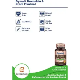 Dynavit Bromelain - Krom Pikolinat Takviye Edici Gıda 60 Kapsül - 4