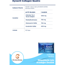 Dynavit Collagen Quatro - Takviye Edici Gıda 1250 mg x 30 Saşe - 3