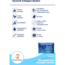 Dynavit Collagen Quatro - Takviye Edici Gıda 1250 mg x 30 Saşe - 5