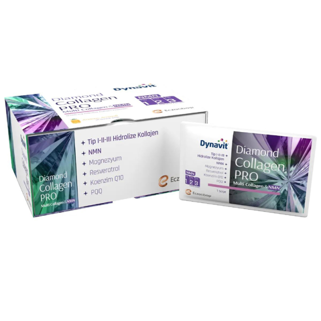 Dynavit Diamond Collagen Pro Ananas Aromalı - Takviye Edici Gıda 30 Saşe - 1