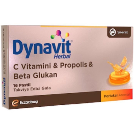 Dynavit Herbal C Vitamini - Propolis ve Beta Glukan Takviye Edici Gıda 16 Pastil - Dynavit