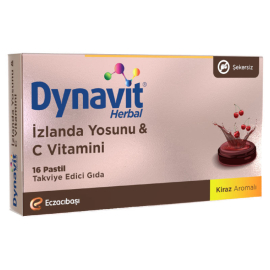 Dynavit Herbal İzlanda Yosunu & C Vitamini - Takviye Edici Gıda 16 Pastil - Dynavit