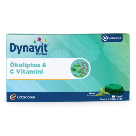 Dynavit Herbal Ökaliptus & C Vitamini - Takviye Edici Gıda 16 Adet Pastil - Dynavit