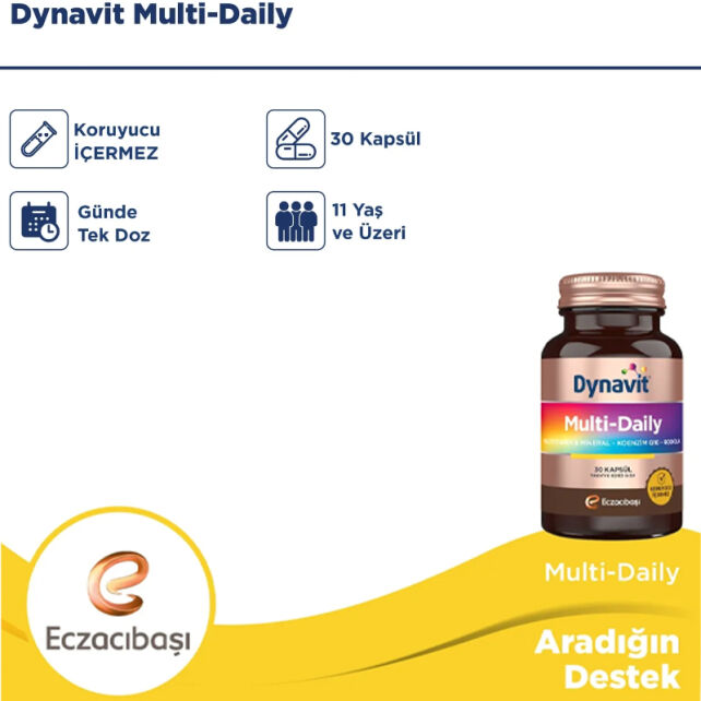Dynavit Multi Daily - Takviye Edici Gıda 30 Kapsül - 6