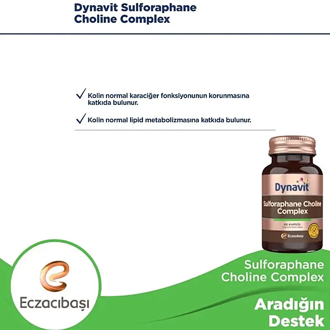 Dynavit Sulforaphane Choline Complex - Takviye Edici Gıda60 Kapsül - 3