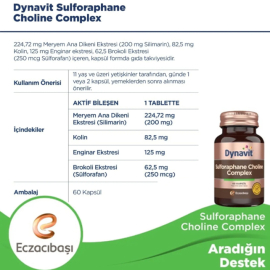 Dynavit Sulforaphane Choline Complex - Takviye Edici Gıda60 Kapsül - 5