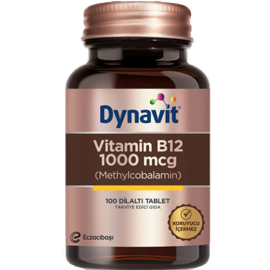 Dynavit Vitamin B12 Takviye Edici Gıda 1000 Mcg/ 100 Dilaltı Tablet - Dynavit