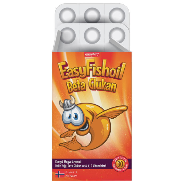 EasyFishoil Beta Glukan - Çiğnenebilir Jel Form 30 Tablet - 2