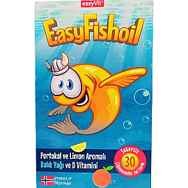 EasyFishoil Omega3 & D Vitamini İçeren Takviye Edici Gıda 4 - 10Yaş 45gr - EasyFishoil
