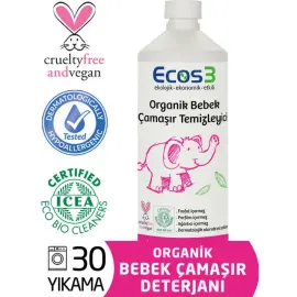 Ecos3 Organik Bebek Çamaşır Temizleyici 1000ml - 30 Yıkama - Ecos3