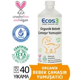 Ecos3 Organik Bebek Çamaşır Yumuşatıcı 1000ml - 40 Yıkama - Ecos3
