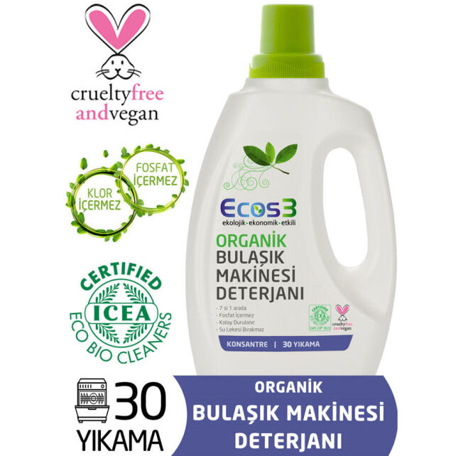 Ecos3 Organik Bulaşık Makinesi Deterjanı 750ml - 30 Yıkama - 1