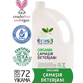 Ecos3 Organik Çamaşır Deterjanı 2500ml - 72 Yıkama - Ecos3