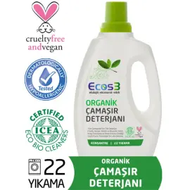 Ecos3 Organik Çamaşır Deterjanı 750ml - 22 Yıkama - Ecos3