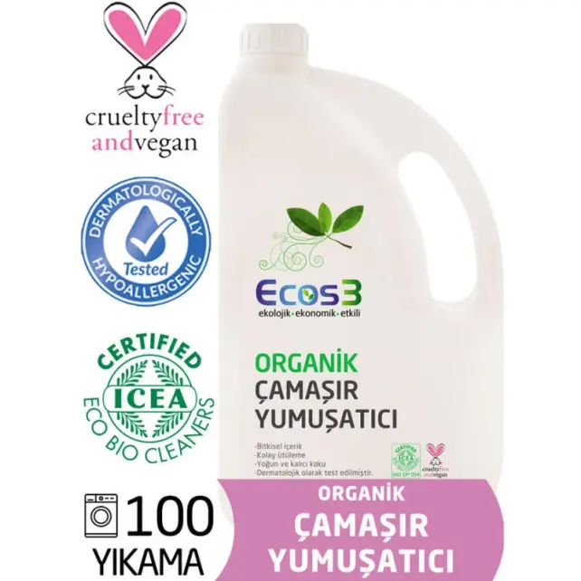 Ecos3 Organik Çamaşır Yumuşatıcı 2500ml - 100 Yıkama - 1