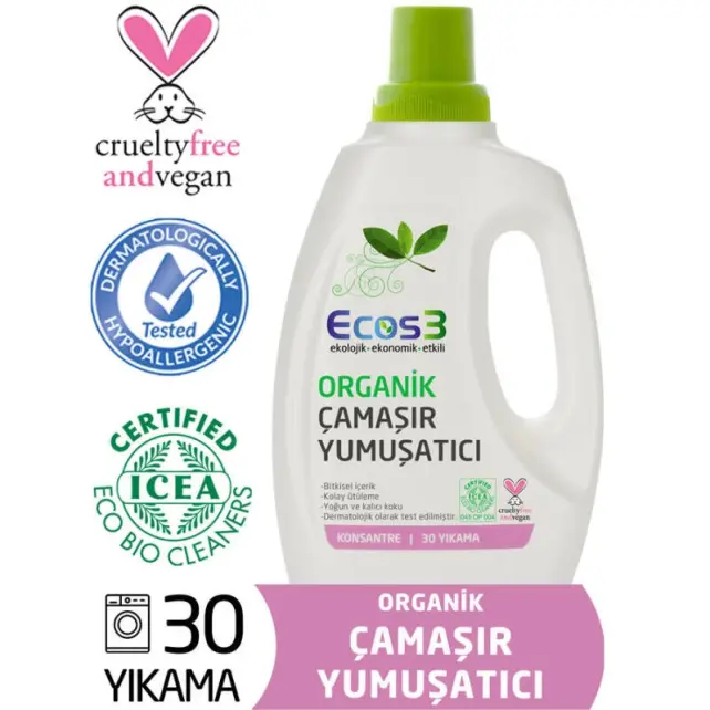 Ecos3 Organik Çamaşır Yumuşatıcı 750ml - 30 Yıkama - 1