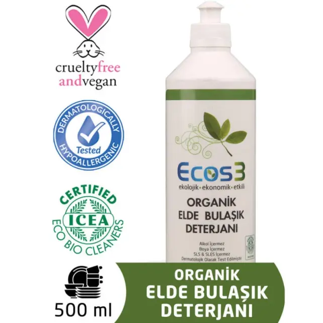 Ecos3 Organik Elde Bulaşık Deterjanı 500ml - 1