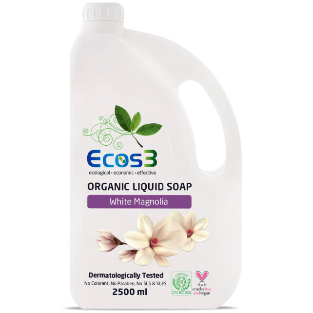Ecos3 Organik Sıvı Sabun - Beyaz Manolya 2500ml - 1