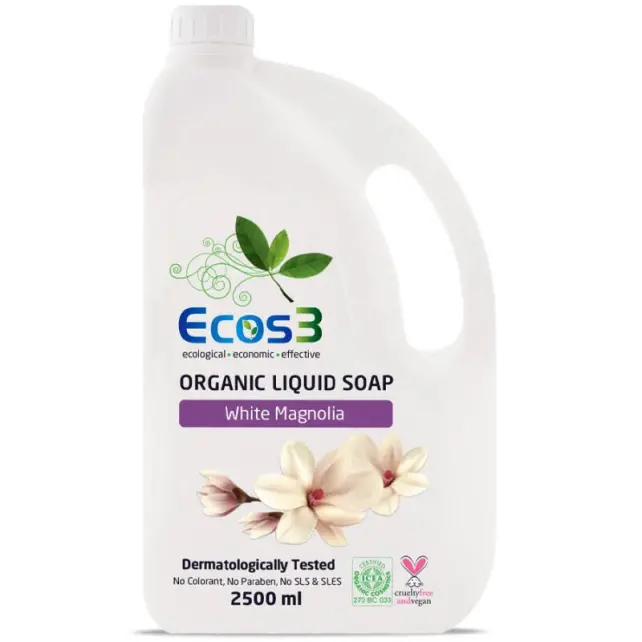 Ecos3 Organik Sıvı Sabun - Beyaz Manolya 2500ml - 1