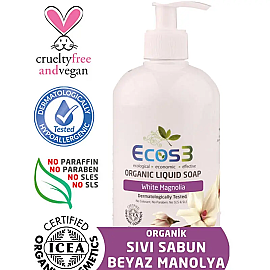 Ecos3 Organik Sıvı Sabun - Beyaz Manolya 500ml - Ecos3
