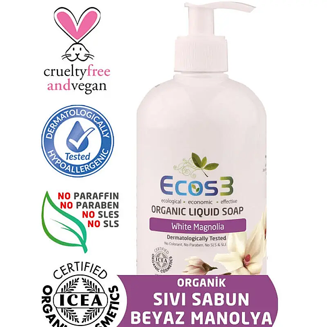 Ecos3 Organik Sıvı Sabun - Manolya
