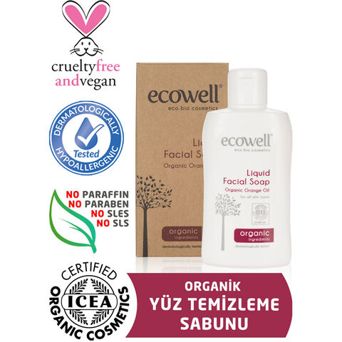 Ecowell Likit Yüz Temizleme Sabunu 150ml Ecowell Likit Yüz Temizleme Sabunu 150ml