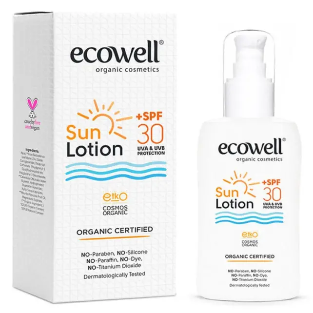 Ecowell Organik Sun Lotion SPF 30+ Güneş Koruyu Losyon 150ml - 1