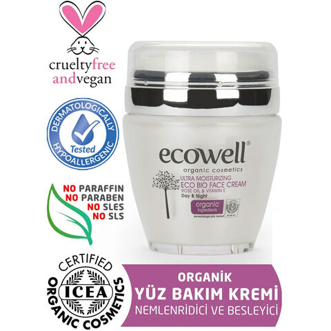 Ecowell Ultra Nemlendirici Yüz Bakım Kremi 50ml Ecowell Ultra Nemlendirici Yüz Bakım Kremi 50ml